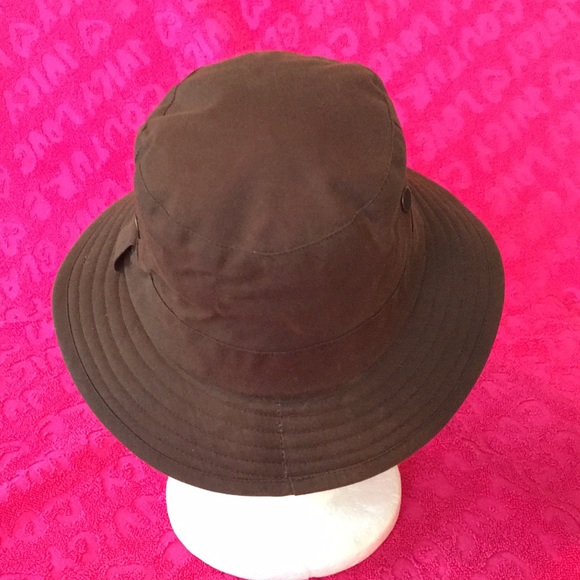 Henschel Hat Co 💯 cotton oil cloth all weather bucket hat rain cap vented USA - Picture 4 of 15